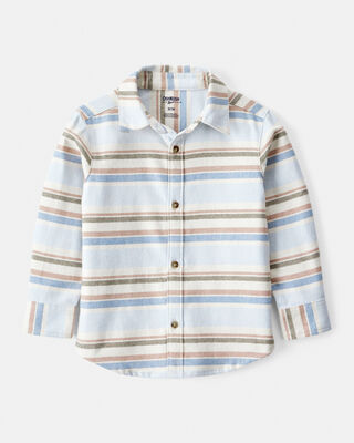 Product image 1 of Toddler Boy Striped Cotton Long-Sleeve Button-Down Shirt