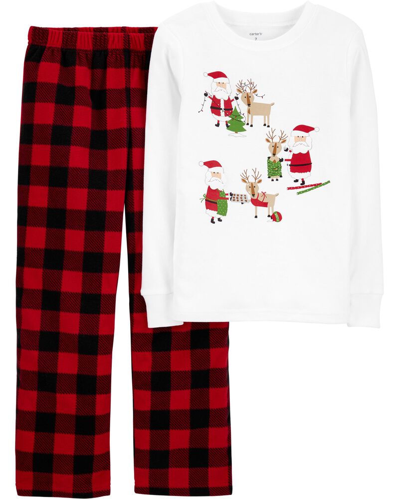 2-Piece Santa Christmas Fleece PJs | carters.com