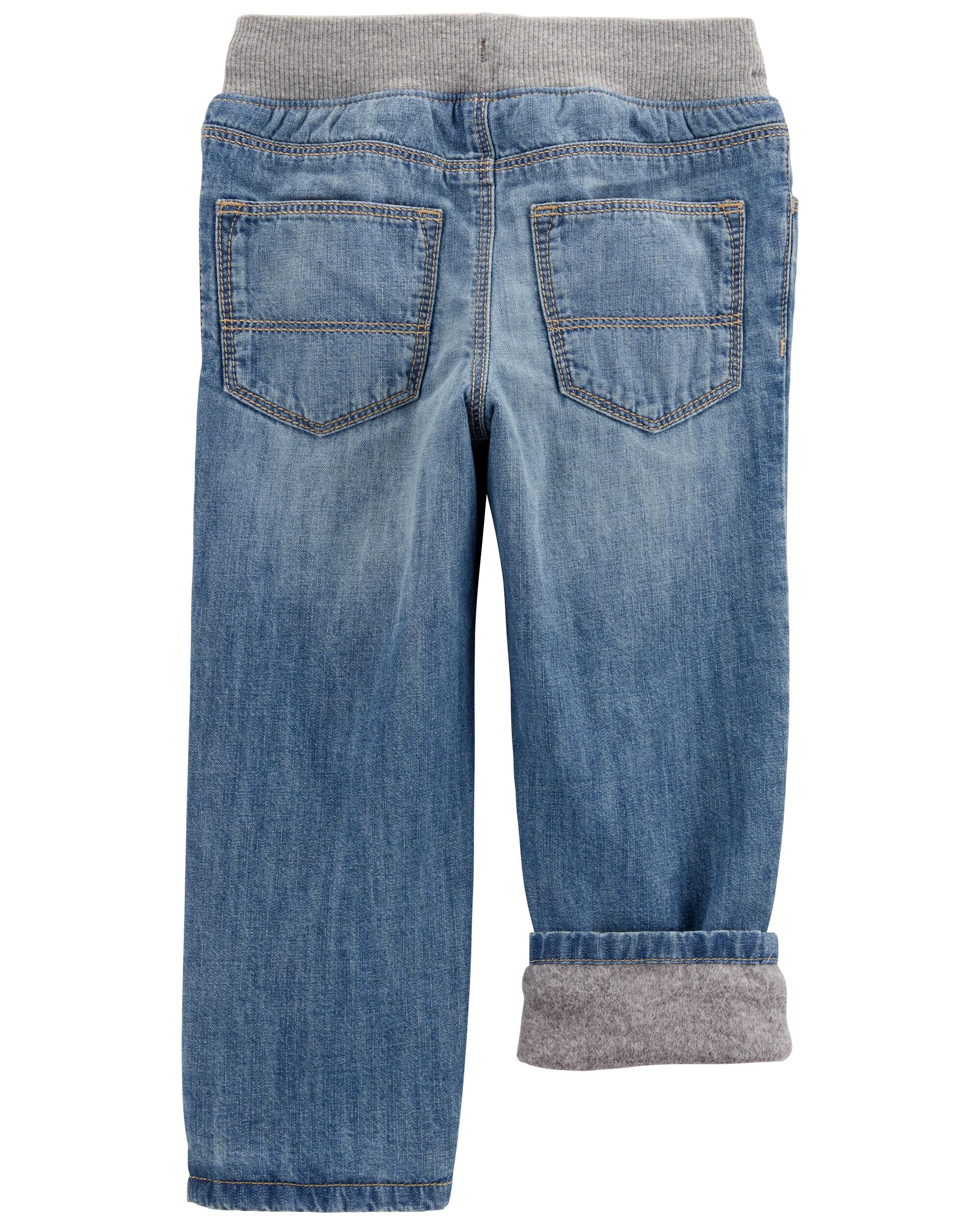 Juniors fleece lined jeans on sale