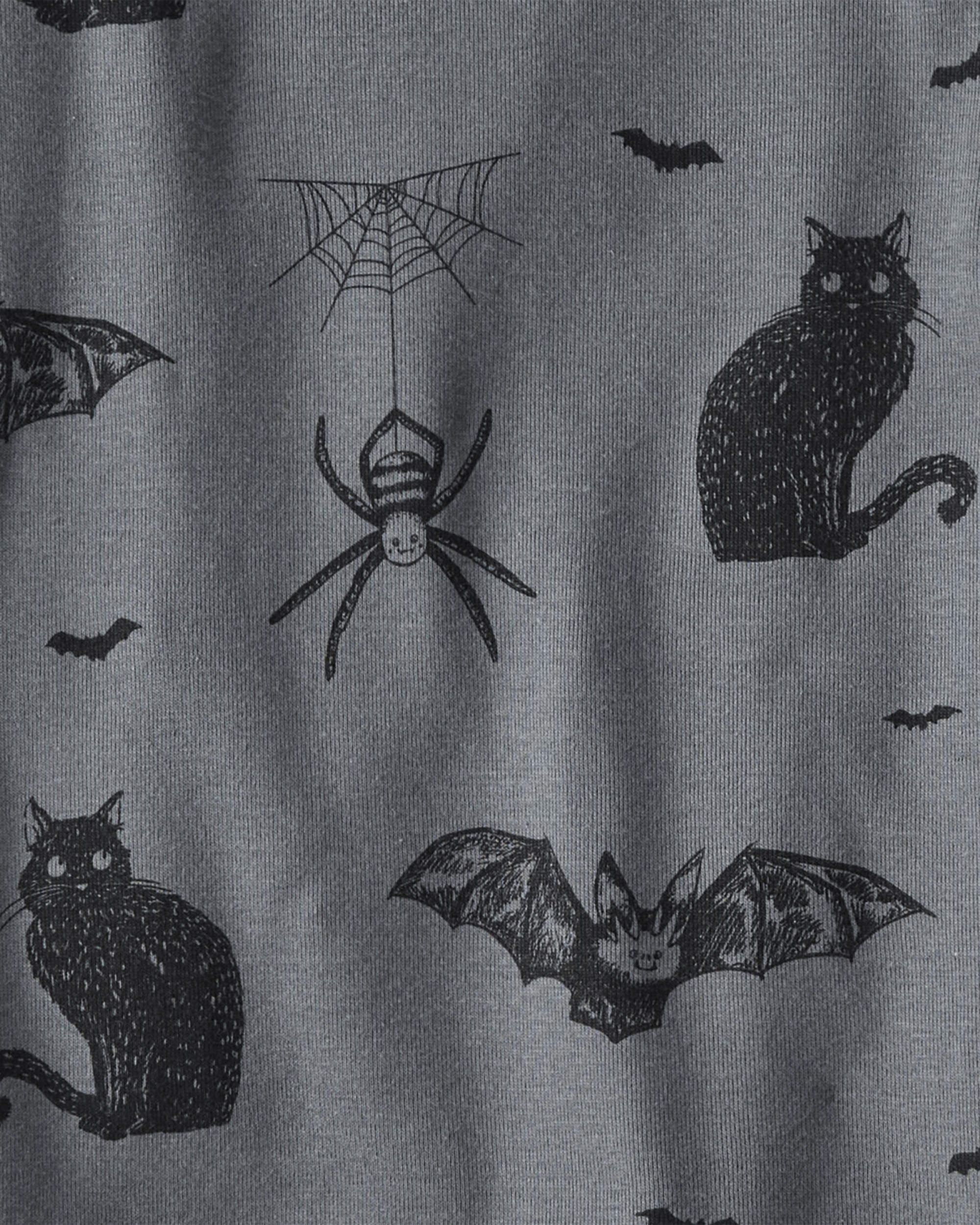 Kid Organic Cotton Pajamas Spooky Creatures Print