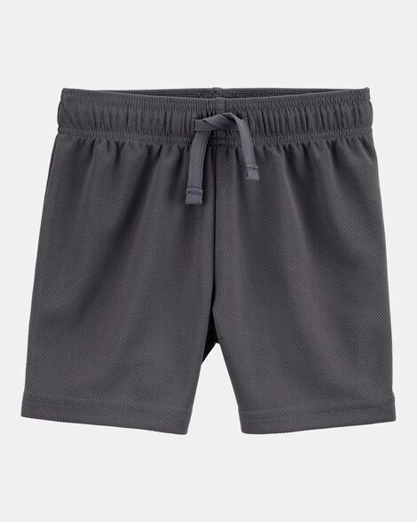toddler boy active mesh shorts  - grey