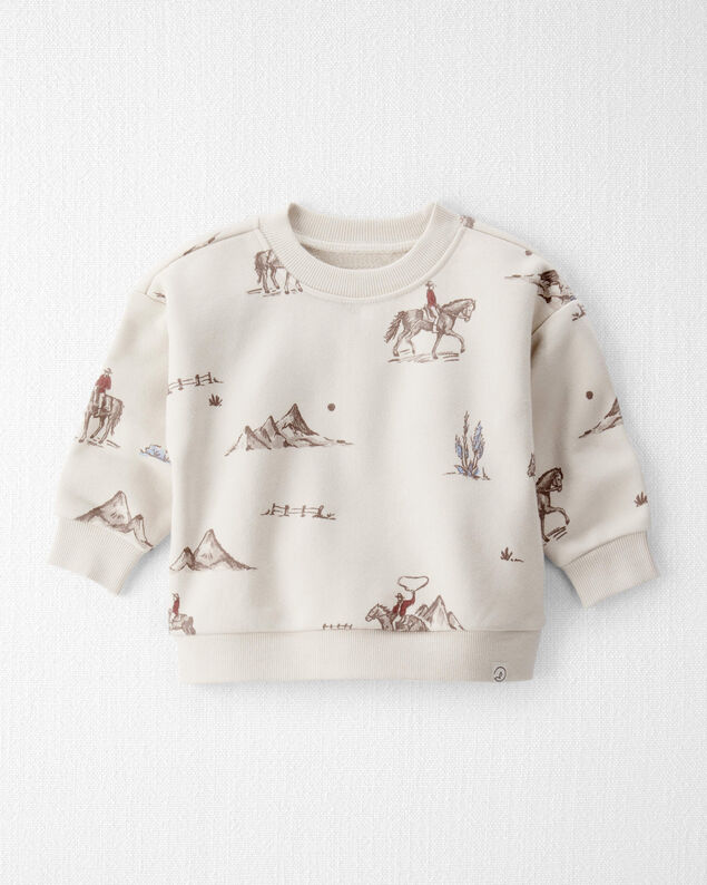 Product image 1 of Baby Girl French Terry Sweatshirt Made with Organic Cotton in Western Rodeo Print