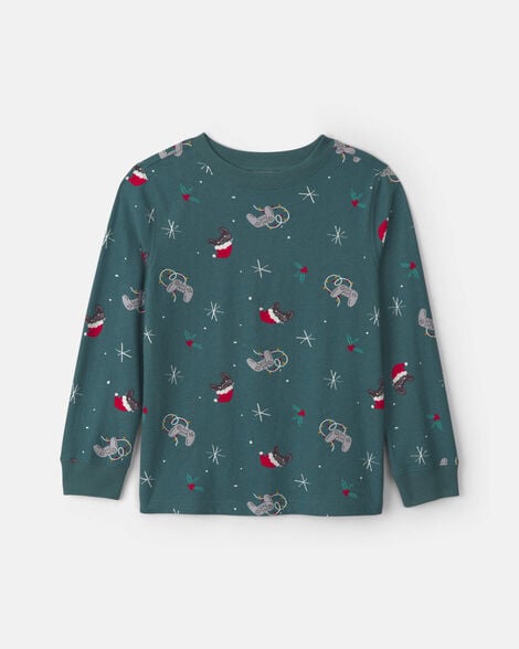 boys christmas gaming long-sleeve tee - green