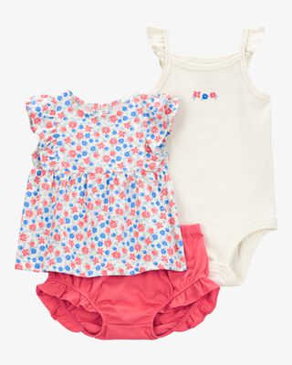 Product image 1 of Baby 3-Piece Floral Little Diaper Cover Set