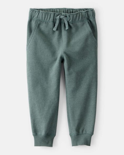 toddler boy daydream fleece cotton jogger - green
