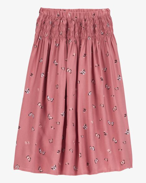  Product image 5 of Kid 2-Piece Pointelle Tee & Butterfly Maxi Skirt Set - Pink