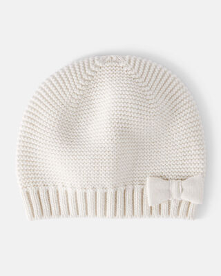 Product image 1 of Baby Girl Knit Beanie - White