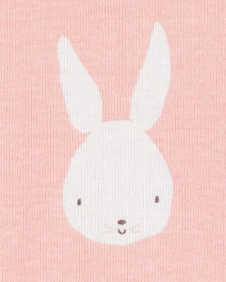 Product image 2 of Kid Bunny Print Easter Snug Fit Cotton 2-Piece Pajamas - Pink