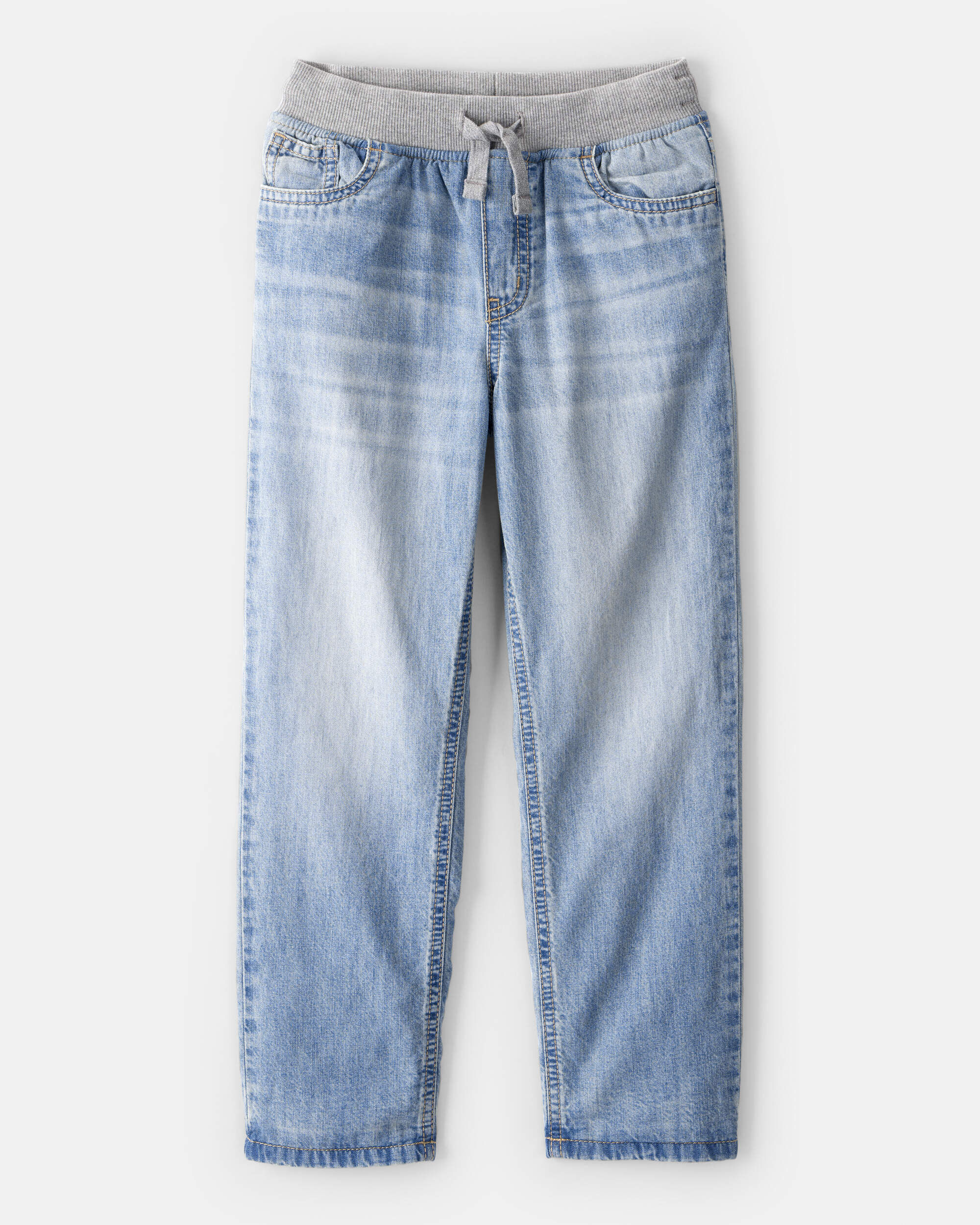 Boys Denim Pull-On Straight Jeans