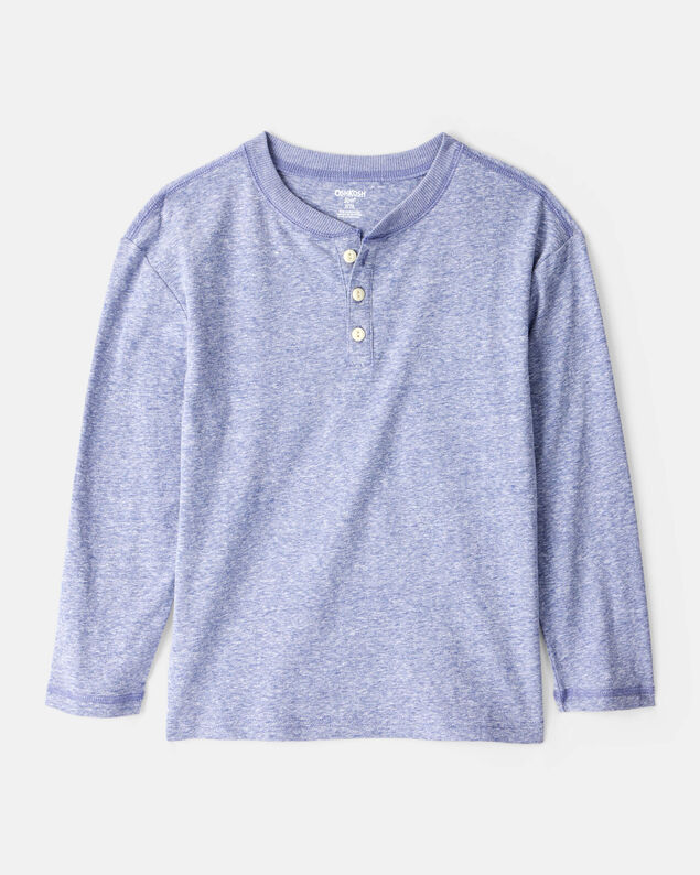 Product image 1 of Boys Long-Sleeve Henley - Blue