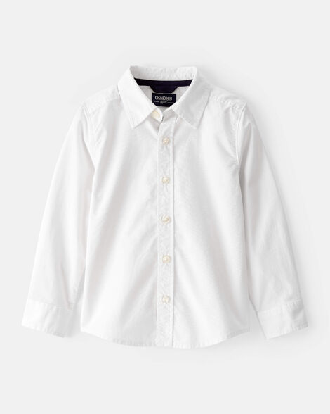 Toddler Boy Uniform Button-Front Shirt - White