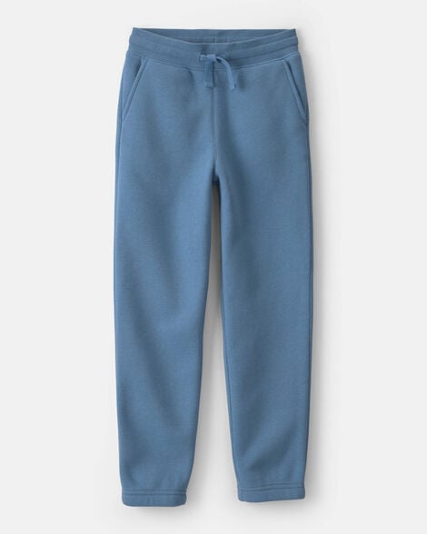 Boys Fleece Drawstring Knit Joggers - Blue
