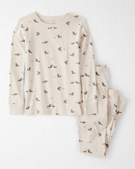 Kid Organic Cotton Pajamas in Beaver Creek Print