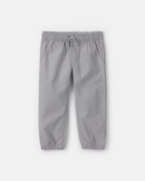 toddler boy canvas joggers - grey