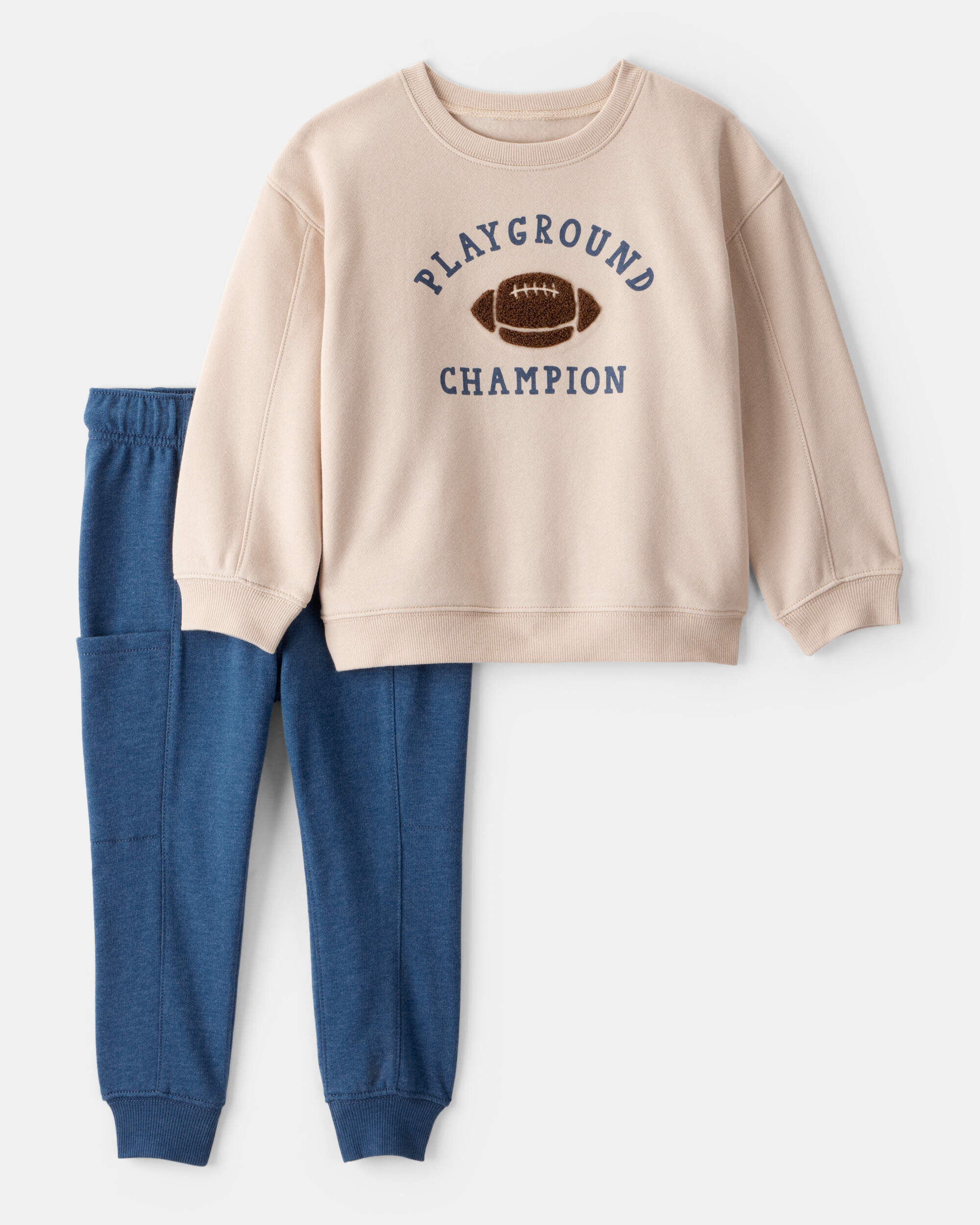 Toddler Boy Football Long-Sleeve Tee & Pant Set
