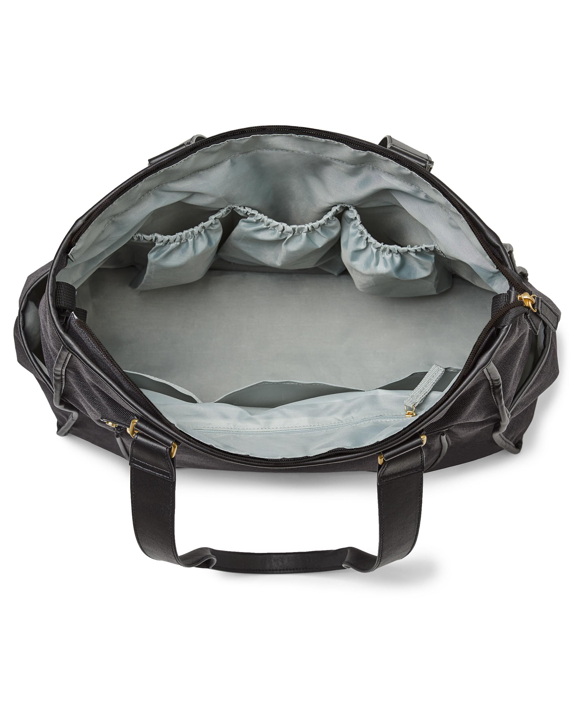 carter's striped diaper bag