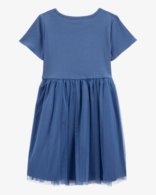 Product image 2 of Kid Solid Short-Sleeve Dress - Navy