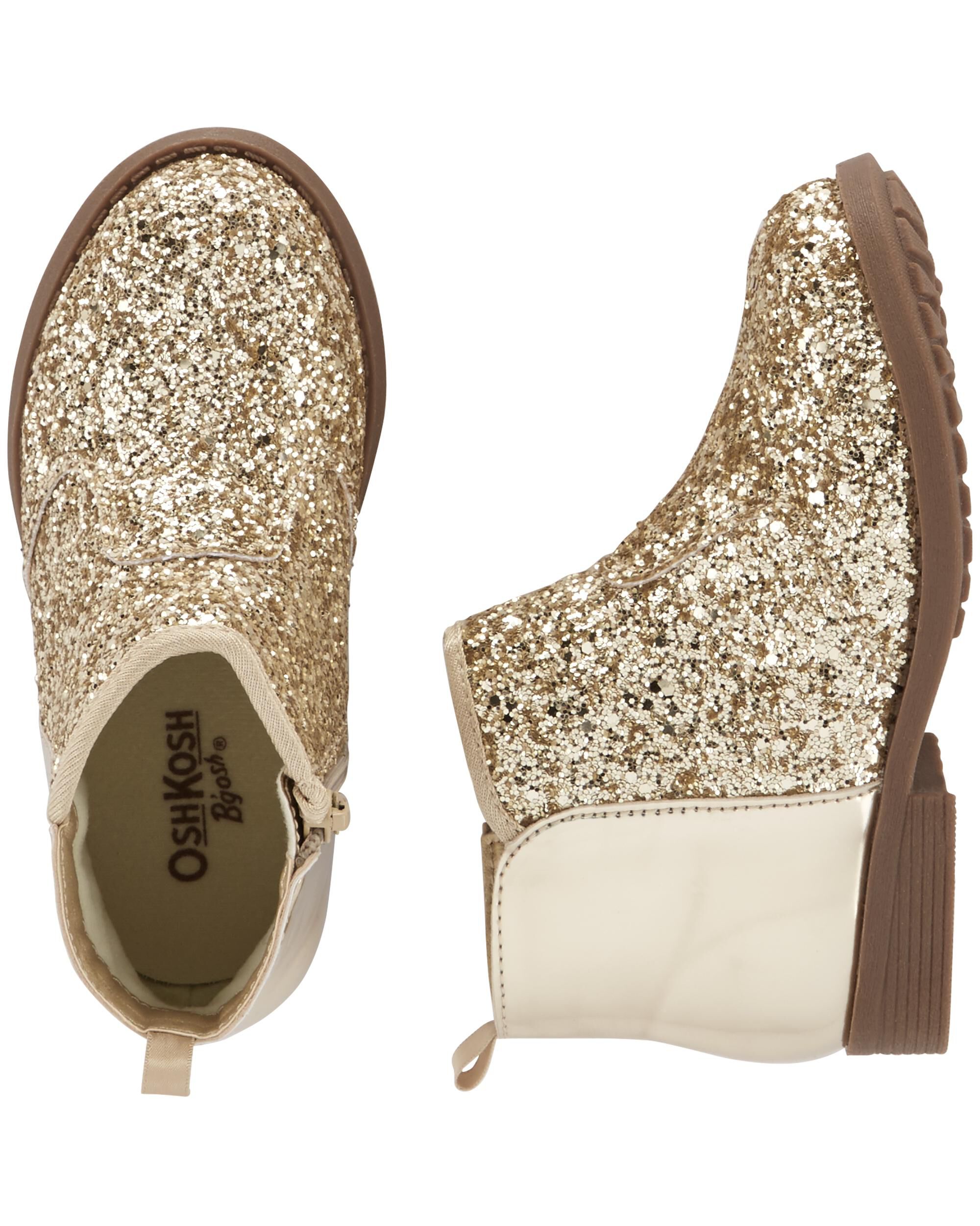 carter's gold glitter shoes