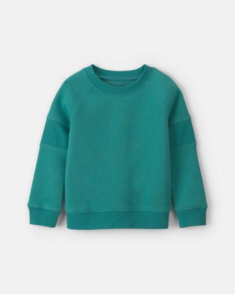 toddler boy fleece pullover sweatshirt - green