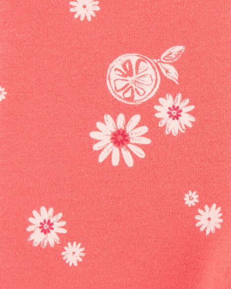  Product image 3 of Toddler Floral Bike Shorts - Orange