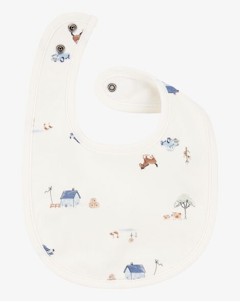  Product image 2 of Baby 3-Pack Dog Bibs - Blue/Ivory