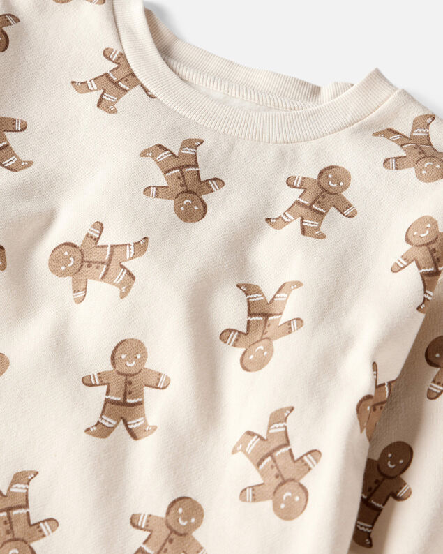 Product image 2 of Kid Gingerbread Man Holiday Pullover Made with Organic Cotton