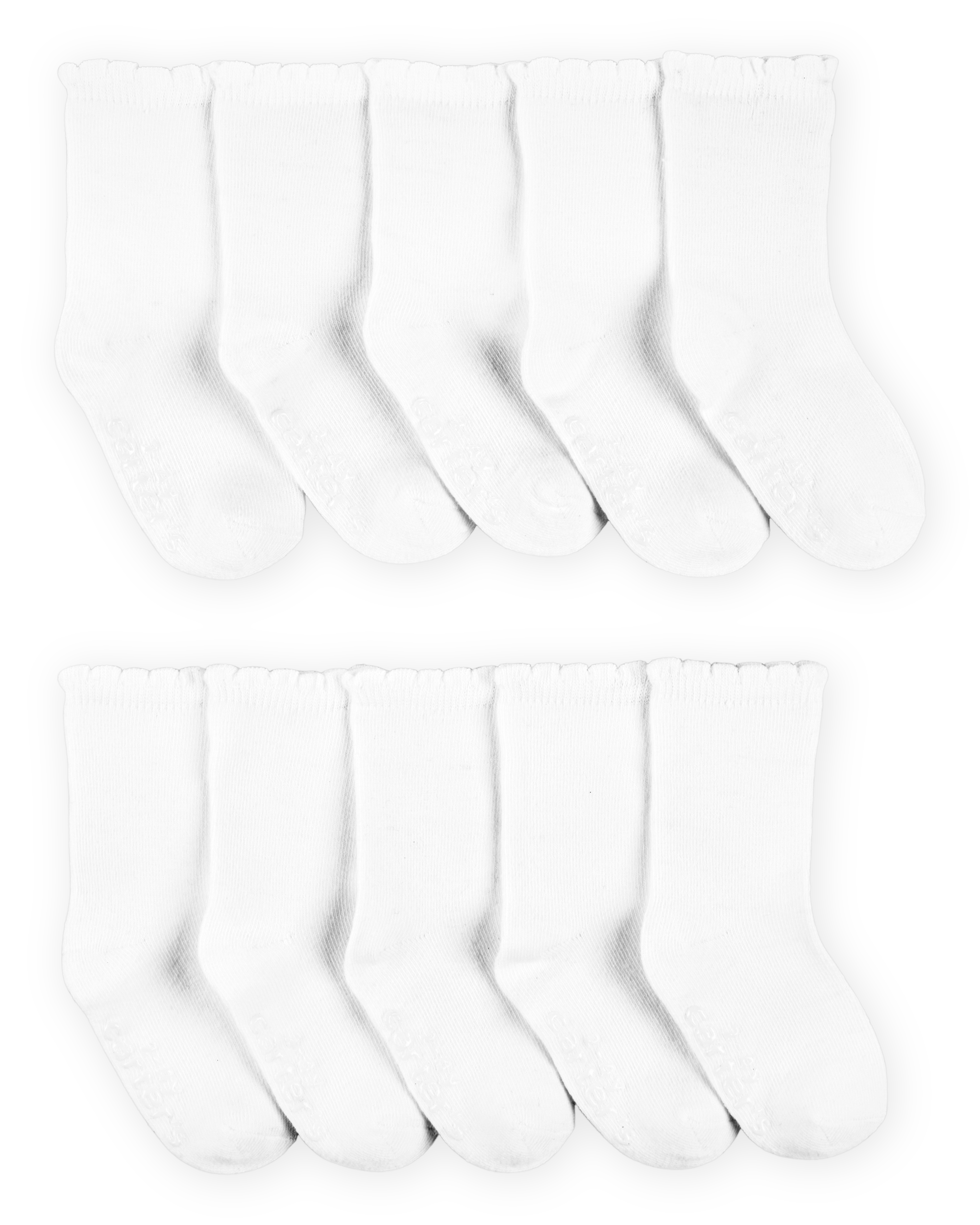 Toddler 10-Pack Scallop Crew Socks