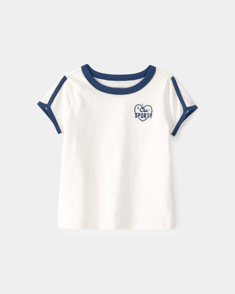 toddler girl 'club sporty' top - ivory