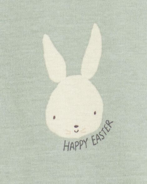  Product image 2 of Kid Bunny Print Easter Snug Fit Cotton 2-Piece Pajamas - Green