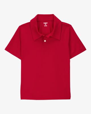 Product image 1 of Kid Active Uniform Polo Shirt in Moisture Wicking BeCool™ Fabric - Red
