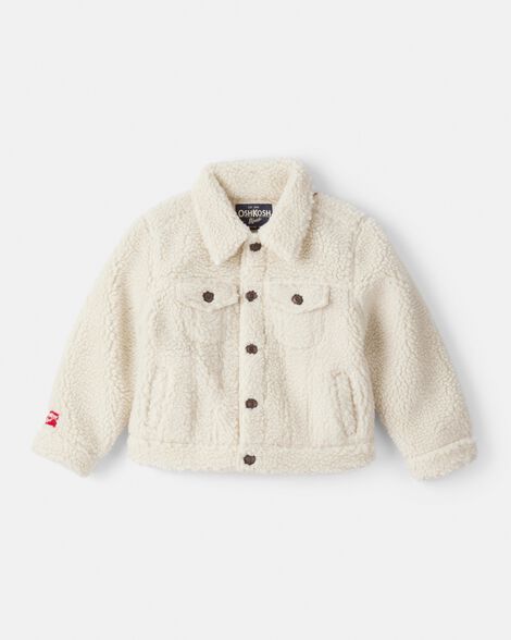 Toddler Teddy Fleece Jacket - Cream