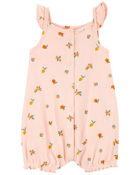 Product image 1 of Baby Peach Snap-Up Cotton Romper