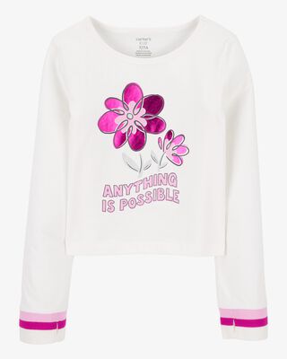 Product image 1 of Kid Anything Is Possible Floral Foil Long-Sleeve Tee