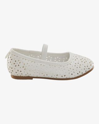 Product image 2 of Toddler Floral Ballet Flats - White