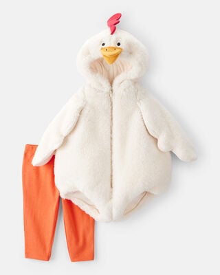 Product image 1 of Baby 2-Piece Chicken Halloween Costume - White/Orange