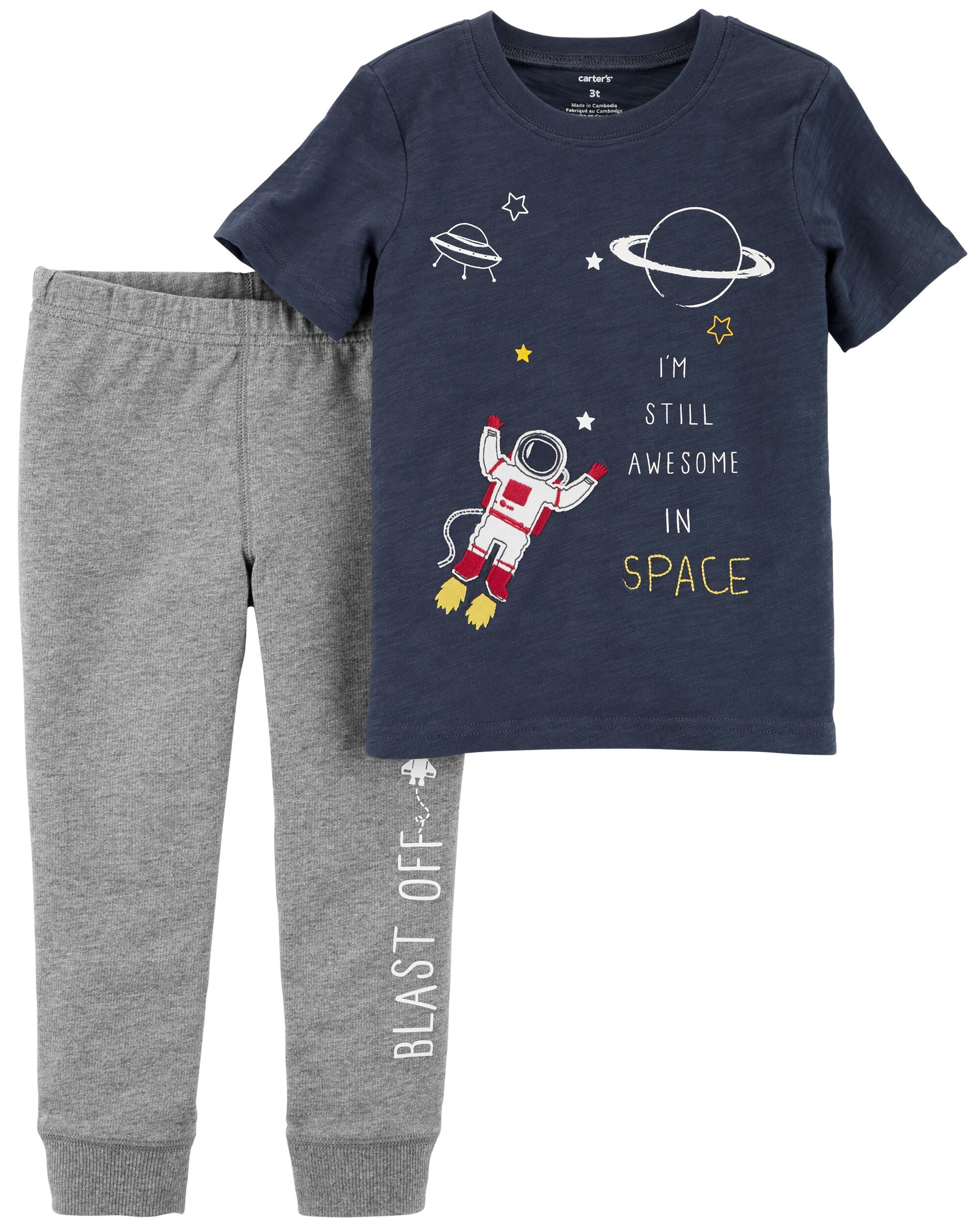 2-Piece Space Tee & French Terry Jogger Set