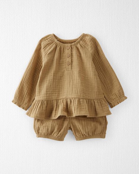  Product image 1 of Baby Organic Cotton Gauze 2-Piece Sun Set