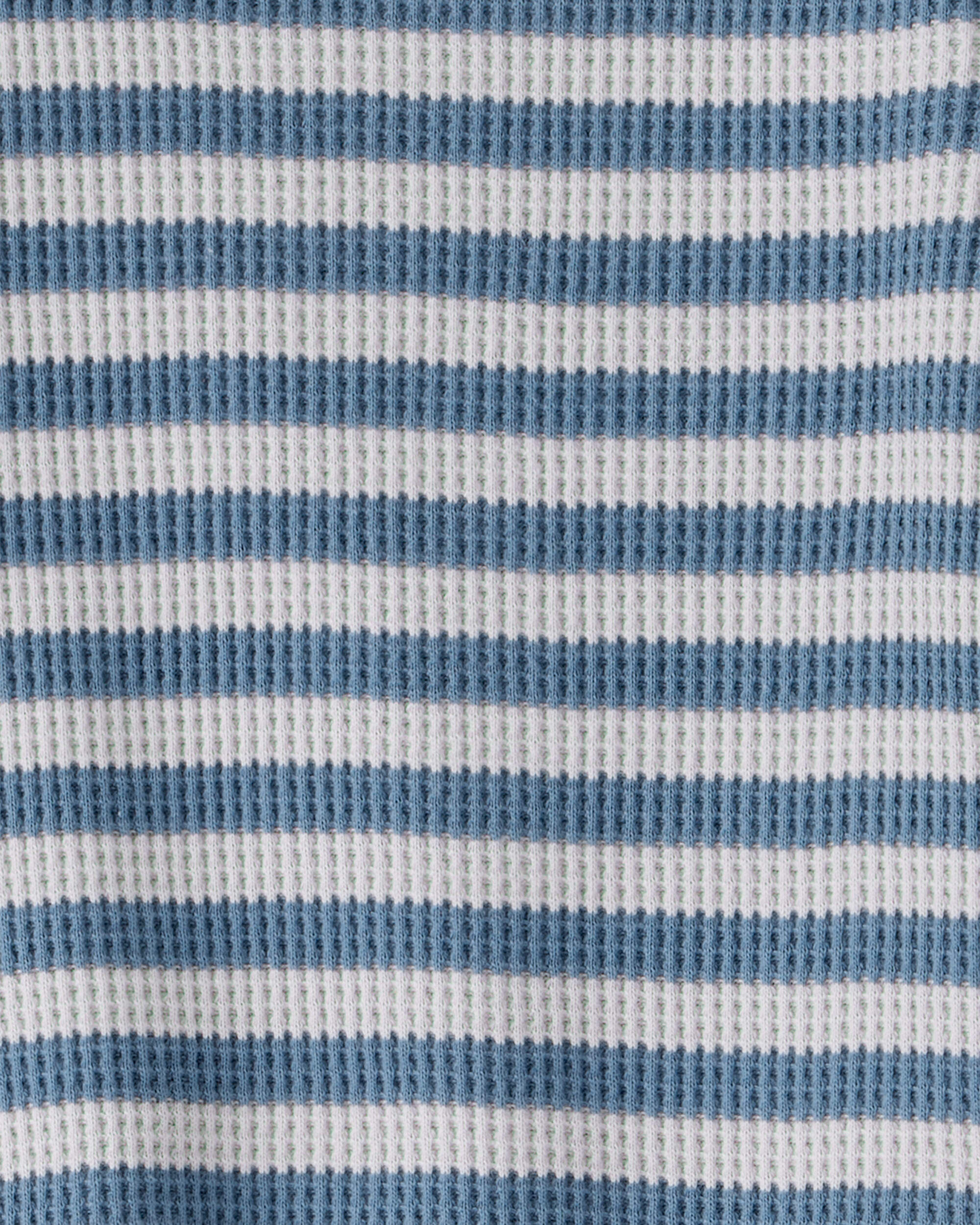 Baby Striped Waffle Knit Pajamas Made with Organic Cotton