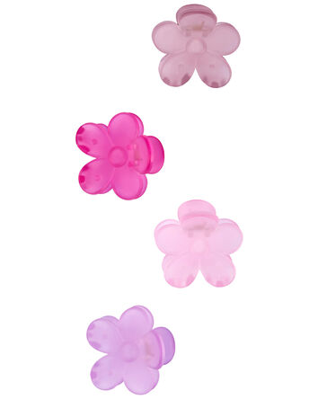 Toddler 4-Pack Flower Claw Clips