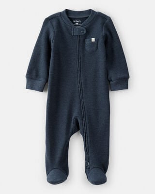 Baby Boy Dinosaur 2-Way Zip Cotton Sleep & Play Pajamas
