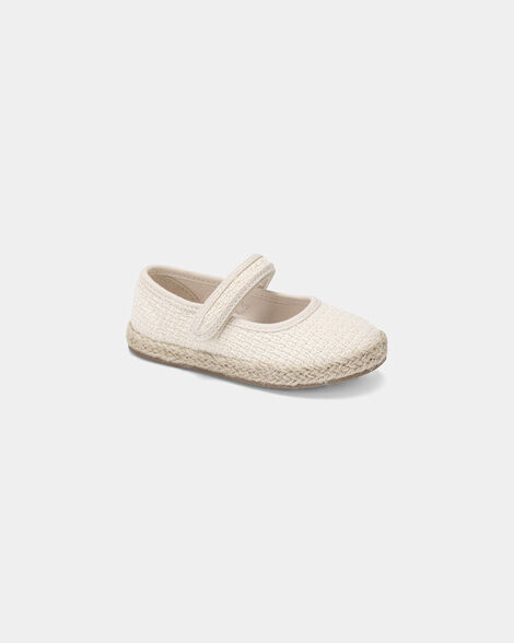 toddler girl woven casual shoes - cream