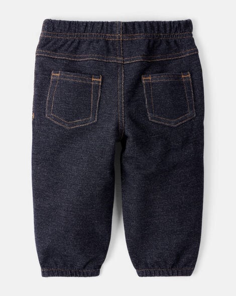 Baby Boy 3-Piece Long-Sleeve Bodysuit, Vest & Denim Pant Set