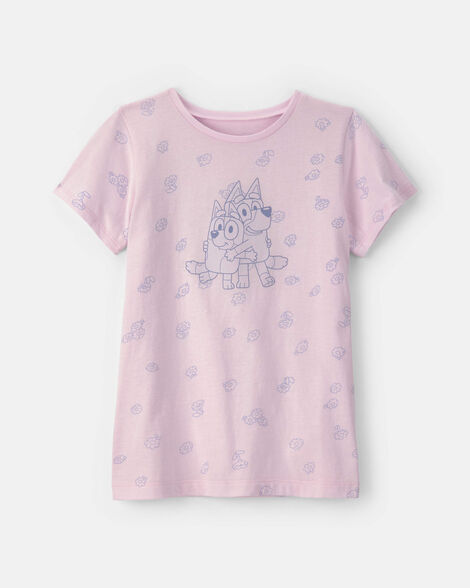 girls bluey™ graphic tee - pink