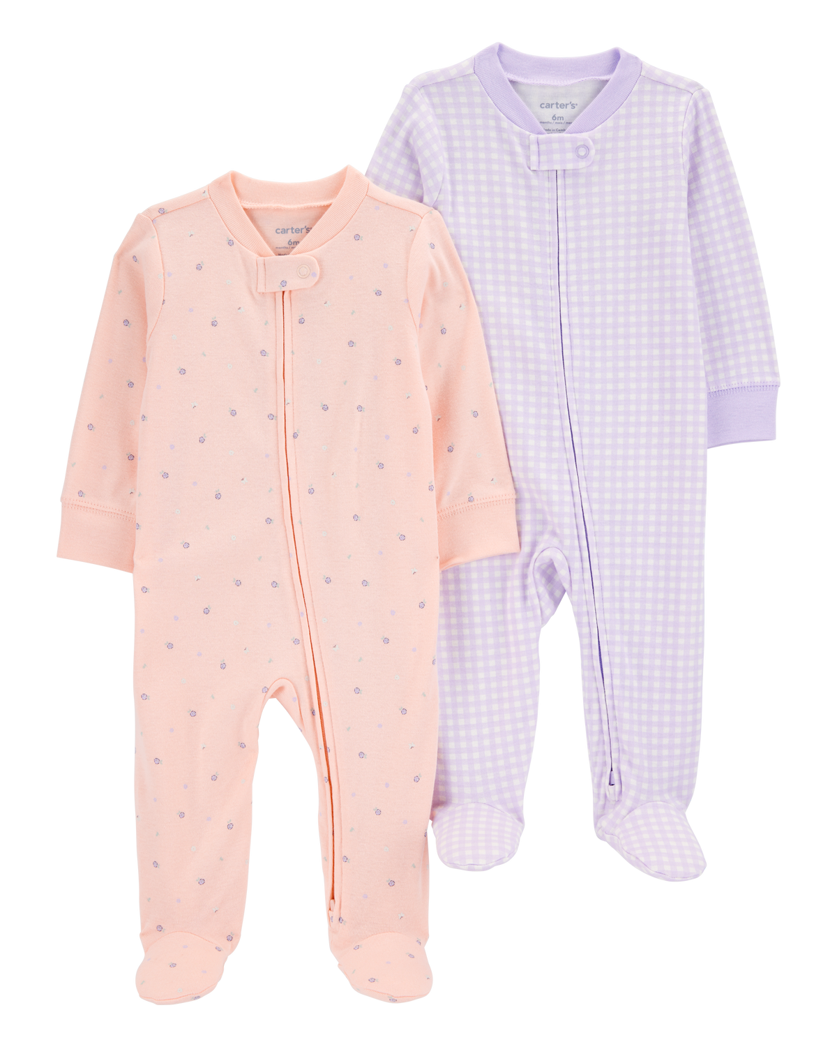 満点の Baby 2-Pack Print 2-Way Zip Cotton Sleep & Play Pajamas アクセサリー