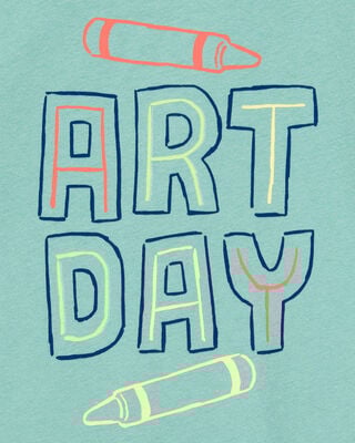 Product image 2 of Toddler Art Day Short-Sleeve Graphic Tee - Teal
