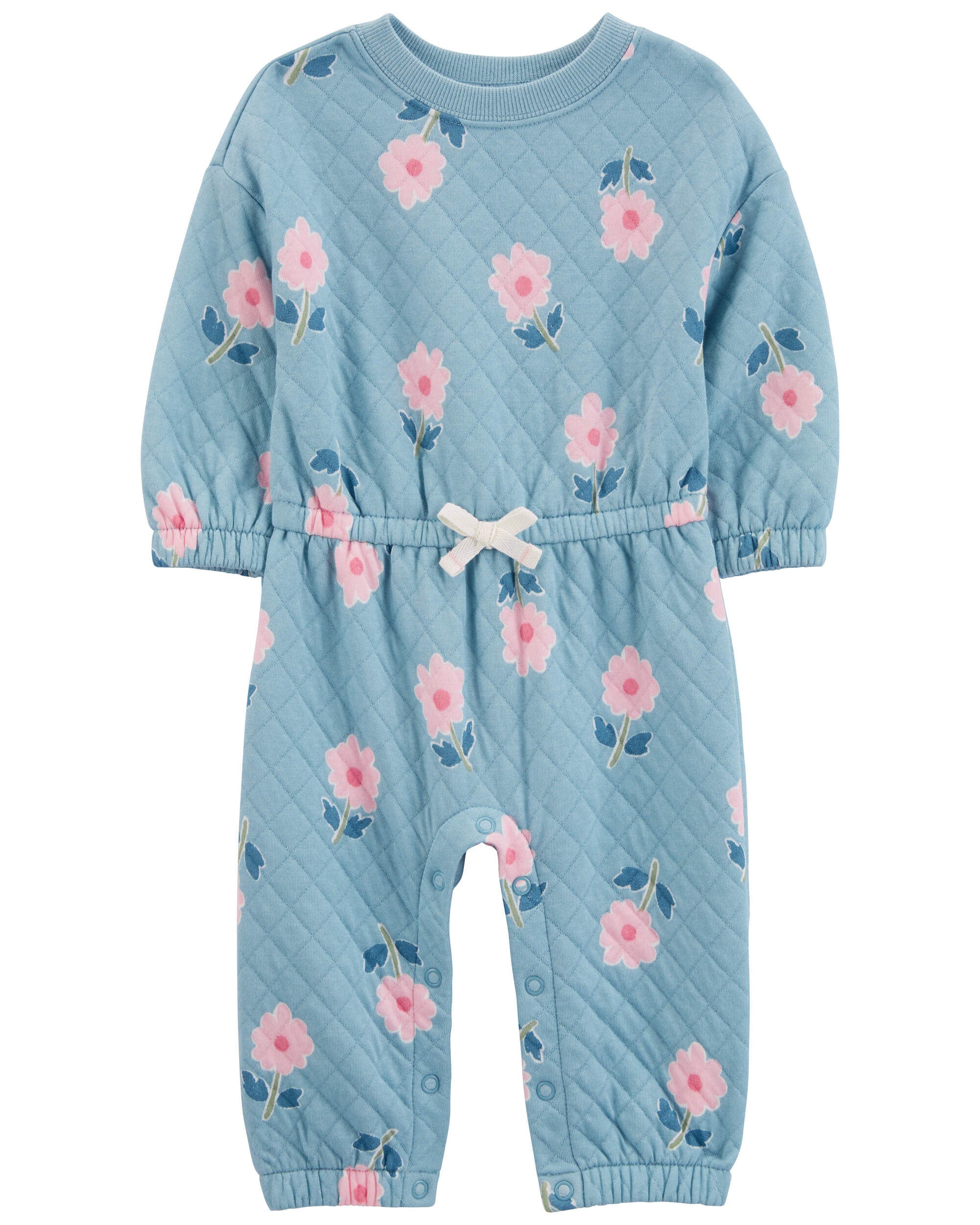 Baby Floral Double Knit Jumpsuit