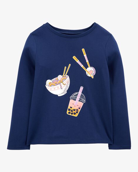  Product image 1 of Kid Sushi Ramen Boba Cotton Blend Graphic Tee
