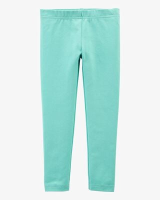 Toddler Girl Printed Cotton Pull-On Stretch Leggings - Blue