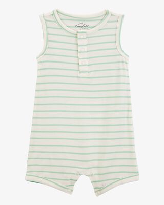 Product image 1 of Baby Striped PurelySoft Romper - Green