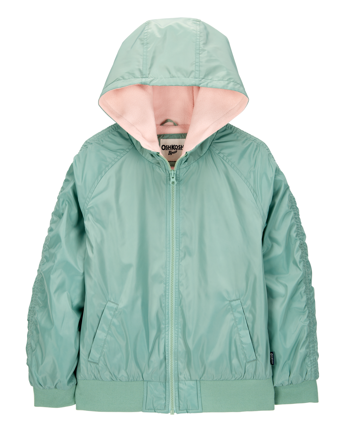 ジャケット GROVE 25ss GRVB_FLOWER ANORAK JUMPER Girls Fleece-Lined Midweight Bomber Jacket - Green - OshKosh
